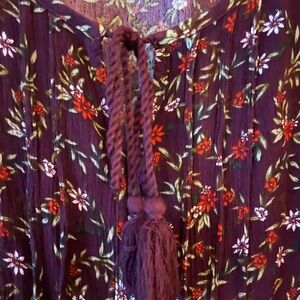 Sonoma Floral Blouse - Purple and Red